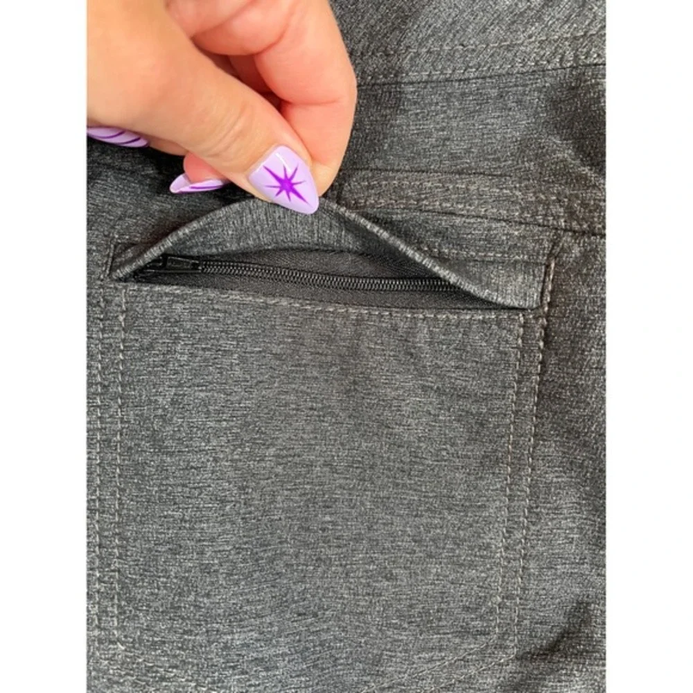 Athleta Take a Hike Side Snap Mini Skirt Charcoal Gray‎ Active Travel Skirt 2
